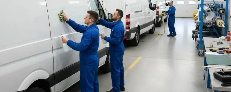 preparing vehicles commercial fleet wraps