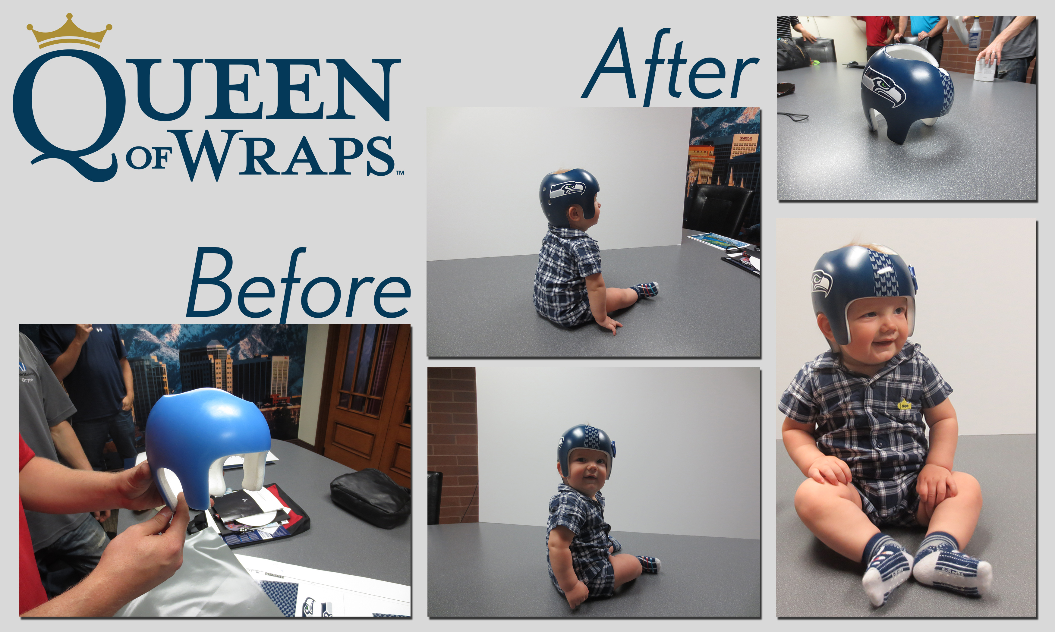 Baby helmet wrap