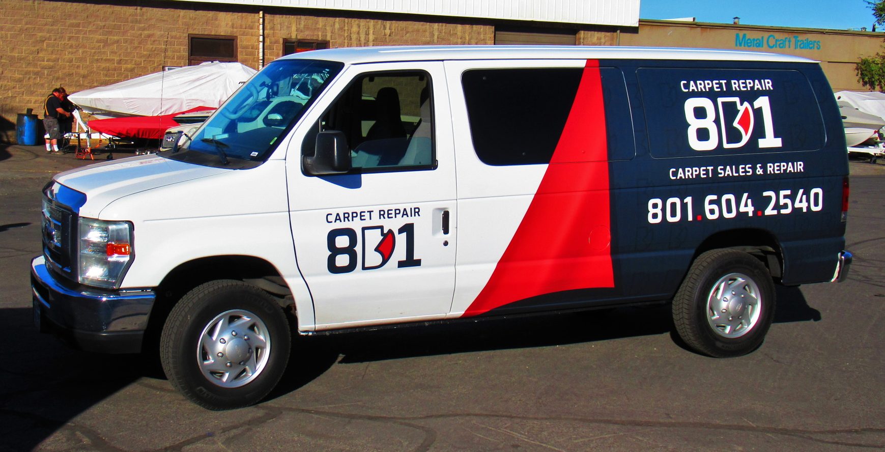 Van wrapped for Carpet Repair 801