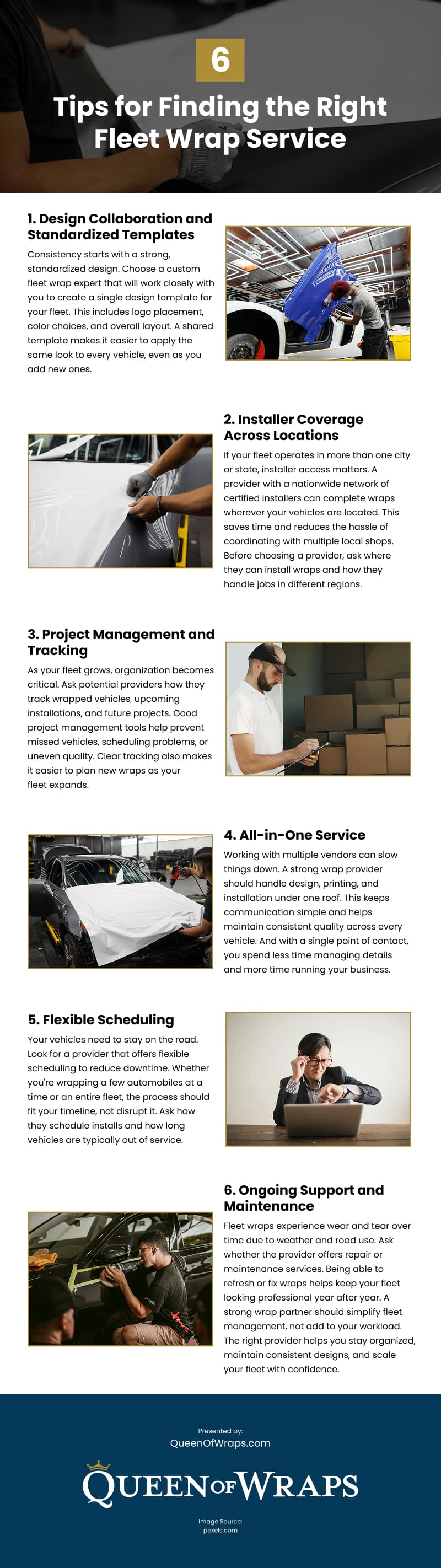 6 Tips for Finding the Right Fleet Wrap Service Infographic 6 Tips for Finding the Right Fleet Wrap Service Infographic