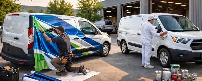 Commercial Vehicles Vinyl Wrapping vs. Painting