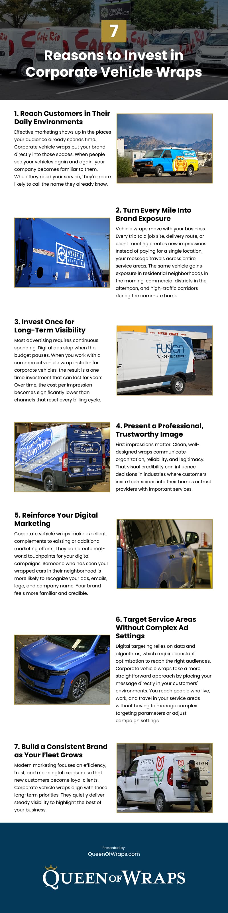 7 Reasons to Invest in Corporate Vehicle Wraps Infographic